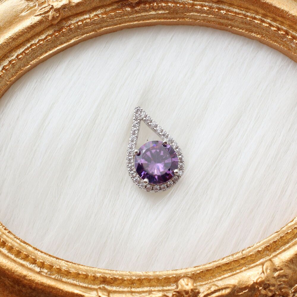 AMETHYST Silver Necklace, Silver Necklace, Gemstones Necklace